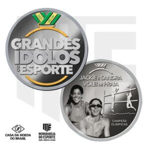 Medalha de Jackie e Sandra (Cuproníquel) - Série 'Grandes Ídolos do Esporte'