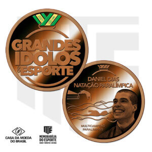 Medalha de Daniel Dias (Bronze) - Série 'Grandes Ídolos do Esporte'