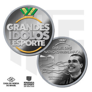 Medalha de Daniel Dias (Cuproníquel) - Série 'Grandes Ídolos do Esporte'