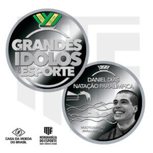 Medalha de Daniel Dias (Prata) - Série 'Grandes Ídolos do Esporte'