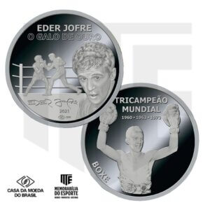 Medalha de Eder Jofre (prata) - Série 'Galo de Ouro'