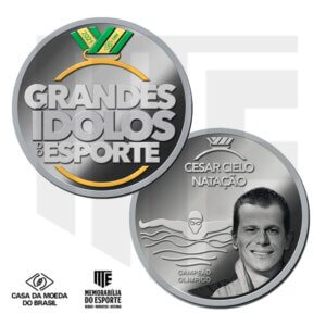 Medalha do Cesar Cielo (Cuproníquel) - Série 'Grandes Ídolos do Esporte'