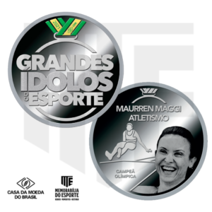Medalha Maurren Maggi (Prata) - Série "Grandes Ídolos do Esporte"