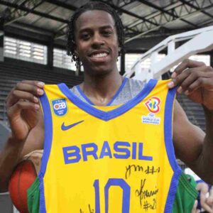Camisa Oficial Basquete Brasil Amarela + Certificado + Entrega / Videochamada - Ação Social CBB