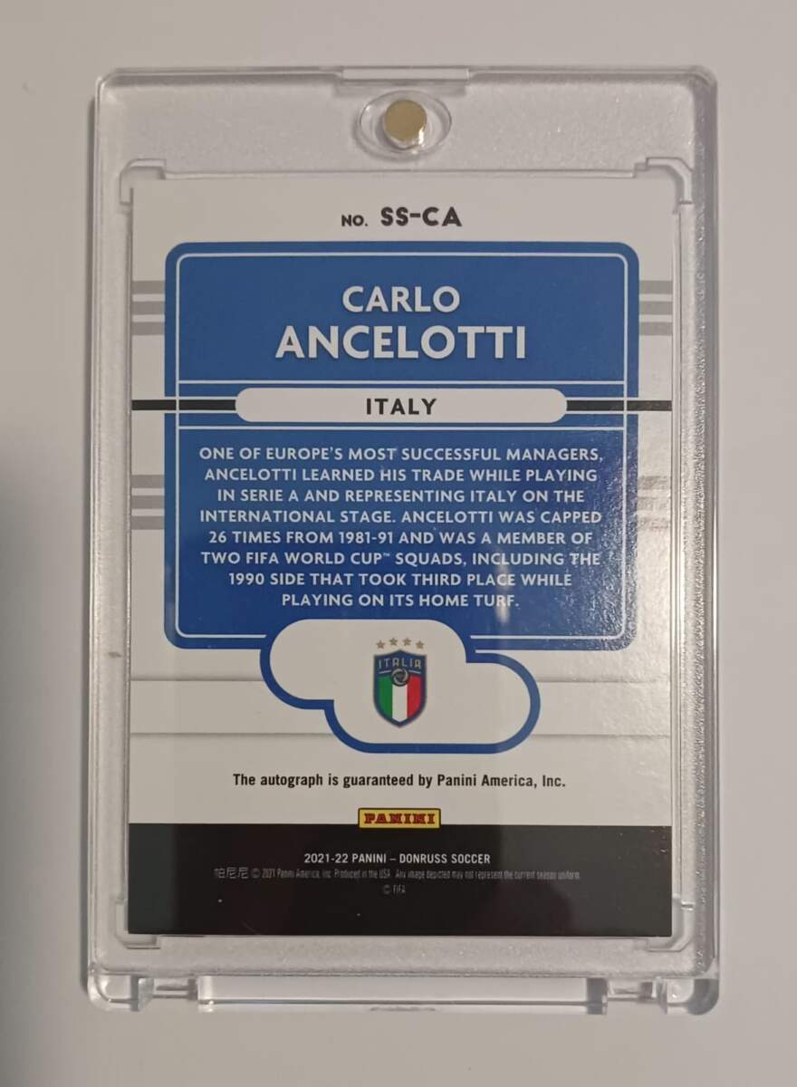 EXCLUSIVIDADE MDE! Card Panini Carlo Ancelotti / Itália - Autógrafo Manual - Imagem 4