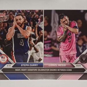 RARIDADE! Card Stephen Curry (Paris-2024) / Lionel Messi (MLS) - Série Topps Now