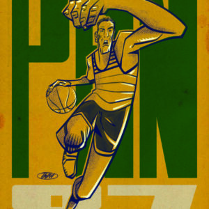 Pin Up Oscar Schmdit - Papel Couchê Premium (28x42cm)